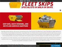 Tablet Screenshot of fleetskips.co.uk